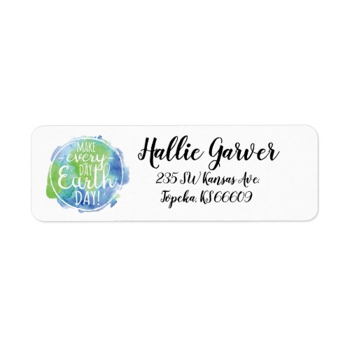 Earth Return Address Labels