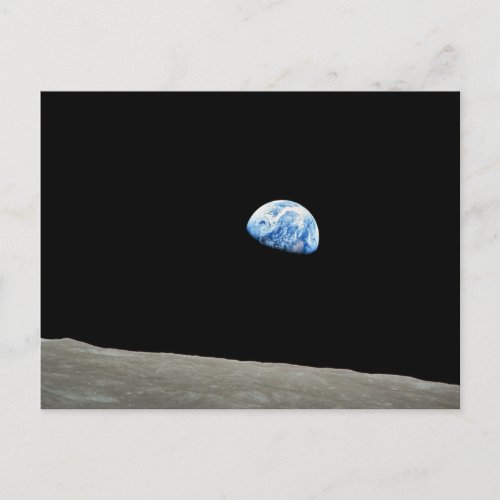 Earth Rises From Moon Postcard