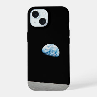 Earth Rising Above The Lunar Horizon. iPhone 15 Case