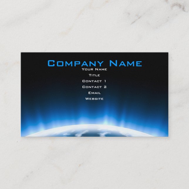 Earth Rising Business Card (Front)