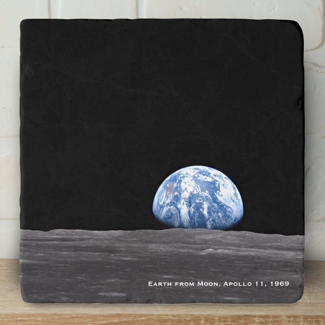 Earth Rising Over Moon, Apollo 11, 1969 Kitchen Trivet (Creator Uploaded)