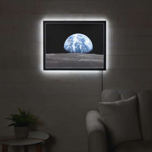 Earth Rising Over Moon Apollo 11 1969 LED Sign