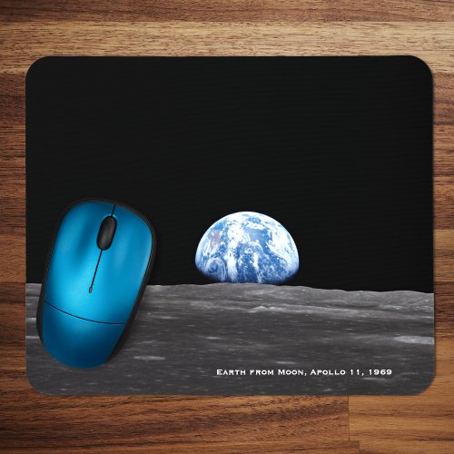 Earth Rising Over Moon Apollo 11 1969 Mouse Pad
