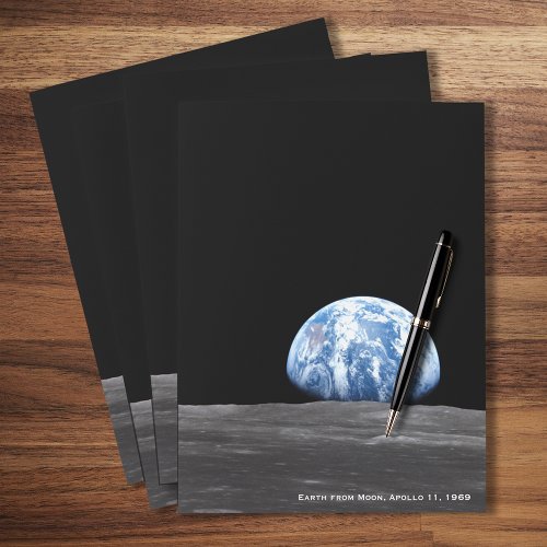 Earth Rising Over Moon Apollo 11 1969 Pocket Folder