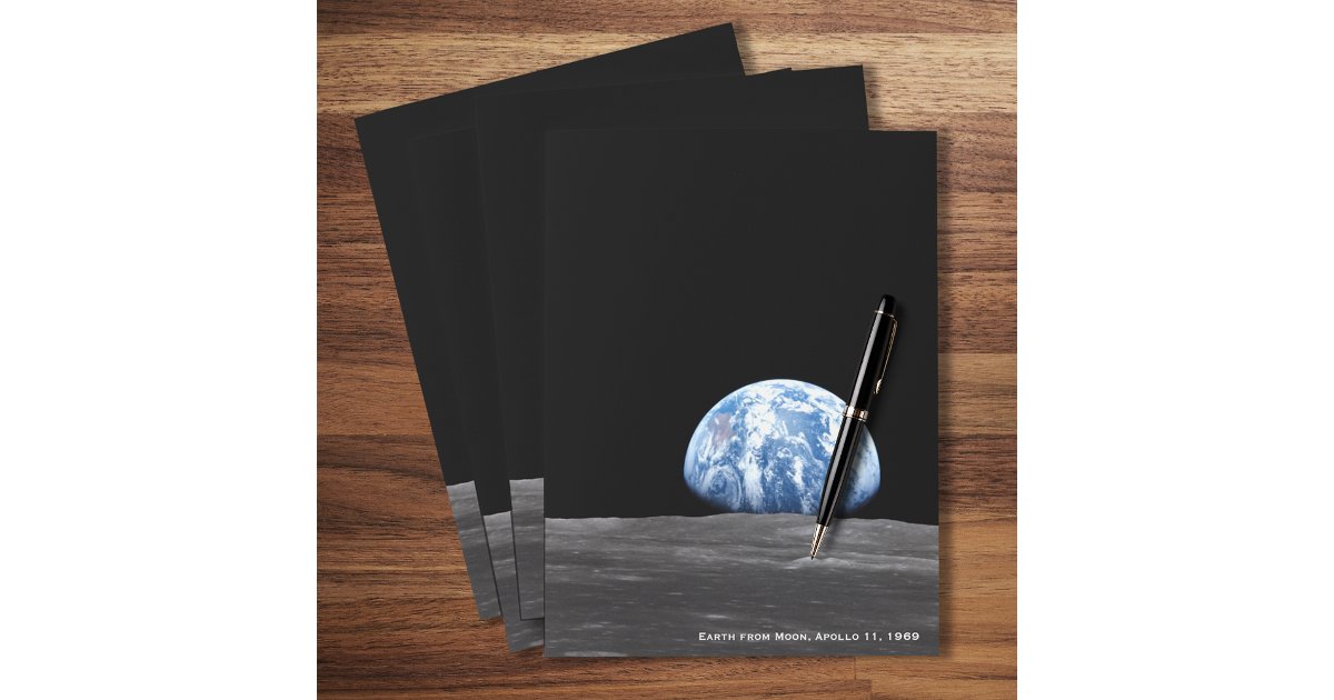 Earth Rising Over Moon, Apollo 11, 1969 Pocket Folder | Zazzle
