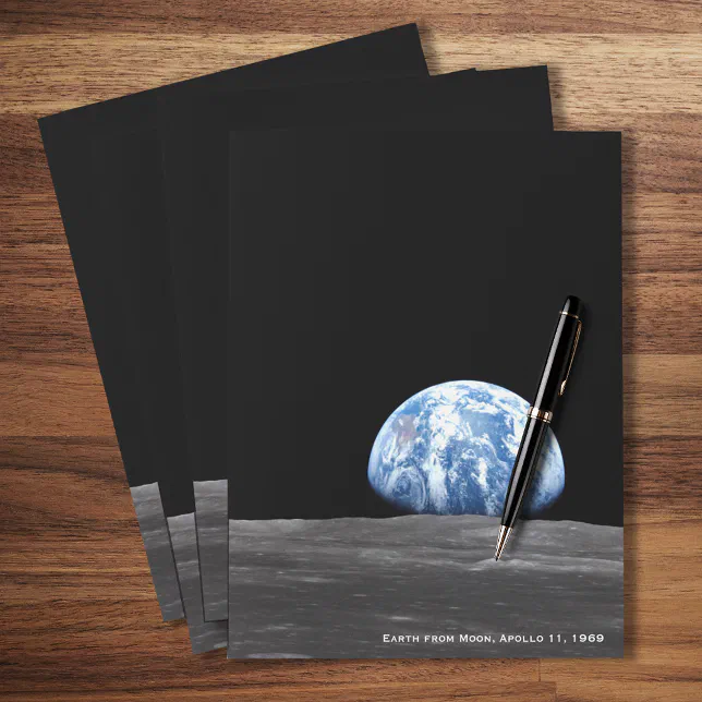 Earth Rising Over Moon, Apollo 11, 1969 Pocket Folder | Zazzle