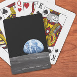 Earth Rising Over Moon, Apollo 11, 1969 Poker Cards<br><div class="desc">Earth is seen rising over the moon's horizon in this iconic July 1969 Apollo 11 image. Edited for optimum print quality by BeautifulSpace. Keep,  edit,  or delete the custom descriptive text.

Makes a great personalized birthday,  Christmas,  or other holiday gift,  especially for a lover of space!

Credit: NASA</div>