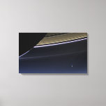 Earth Saturn Poster Canvas Print