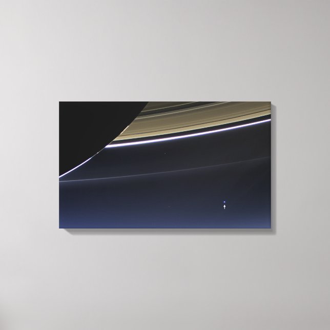 Earth Saturn Poster Canvas Print (Front)