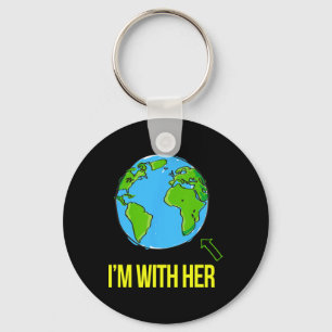 Earth Science Earth Day March I’m With Her Climate Keychain