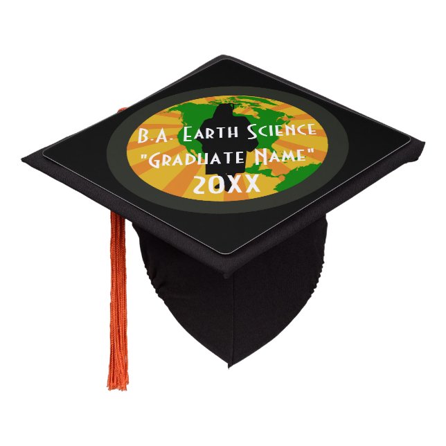 Earth Science Graduate Badge (Female) Graduation Cap Topper (Angled)