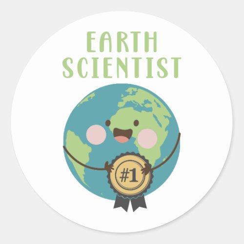 Earth Scientist Classic Round Sticker
