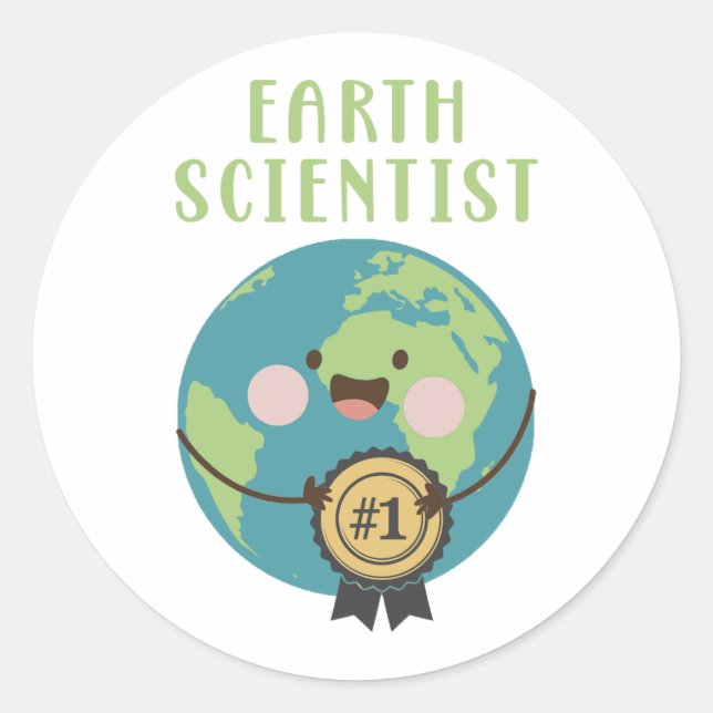Earth Scientist Classic Round Sticker (Front)