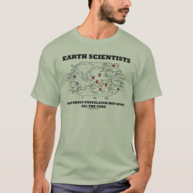 Earth Scientists Think About Postulated Hot Spots T-Shirt (Front)