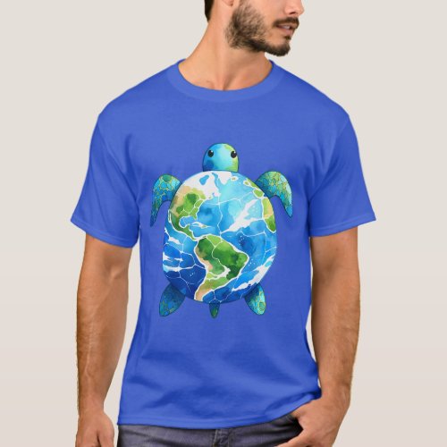 Earth Sea Turtle Save The Planet Earth Day 24 Rest T_Shirt