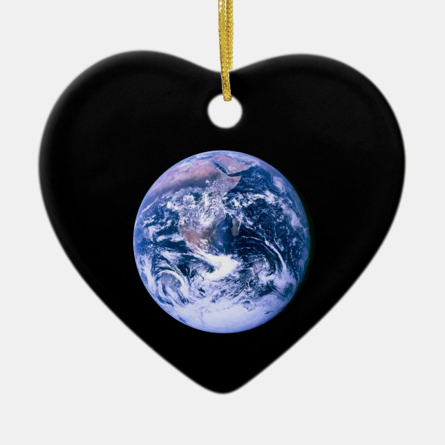 Earth Seen From Space 'Blue Marble' Ceramic Ornament (Front)