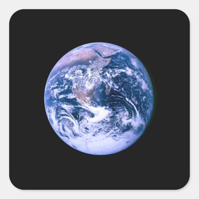 Earth Seen From Space 'Blue Marble' Square Sticker (Front)