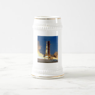 Earth Shakes as Saturn V Blazes Skyward to Moon Beer Stein