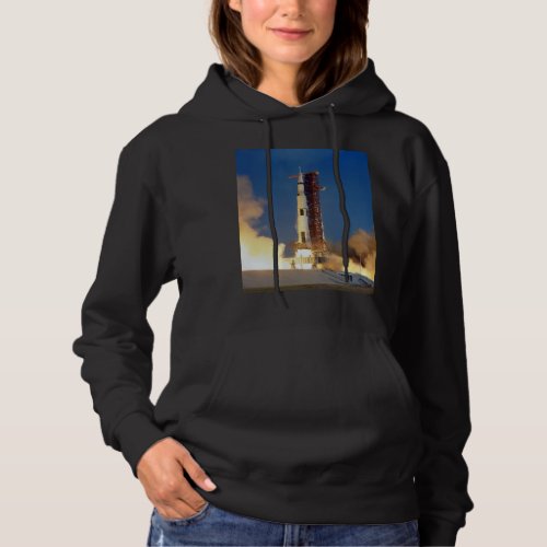 Earth Shakes as Saturn V Blazes Skyward to Moon Hoodie