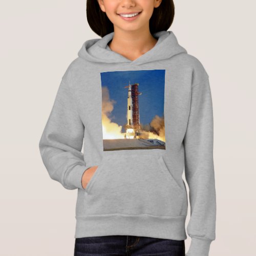 Earth Shakes as Saturn V Blazes Skyward to Moon Hoodie