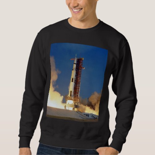 Earth Shakes as Saturn V Blazes Skyward to Moon Sweatshirt