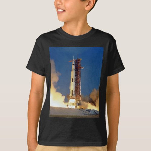 Earth Shakes as Saturn V Blazes Skyward to Moon T_Shirt