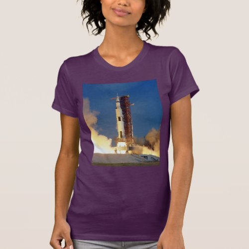 Earth Shakes as Saturn V Blazes Skyward to Moon T_Shirt