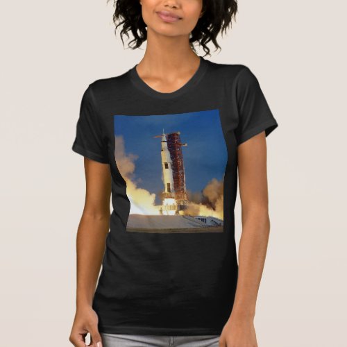 Earth Shakes as Saturn V Blazes Skyward to Moon T_Shirt