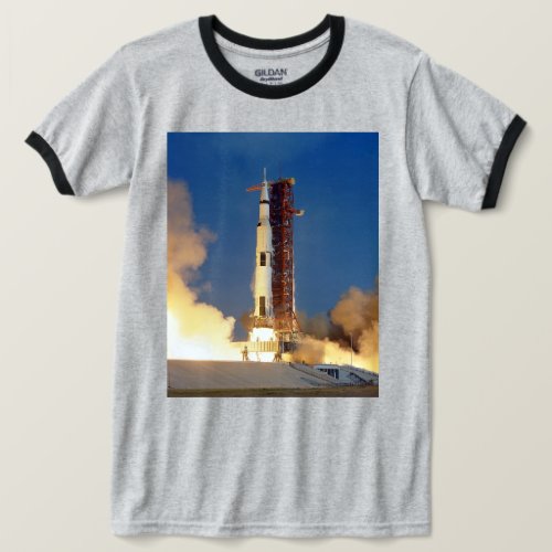 Earth Shakes as Saturn V Blazes Skyward to Moon T_Shirt