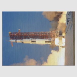 Earth Shakes as Saturn V Blazes Skyward to Moon Tissue Paper