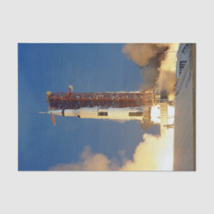 Earth Shakes as Saturn V Blazes Skyward to Moon Tissue Paper