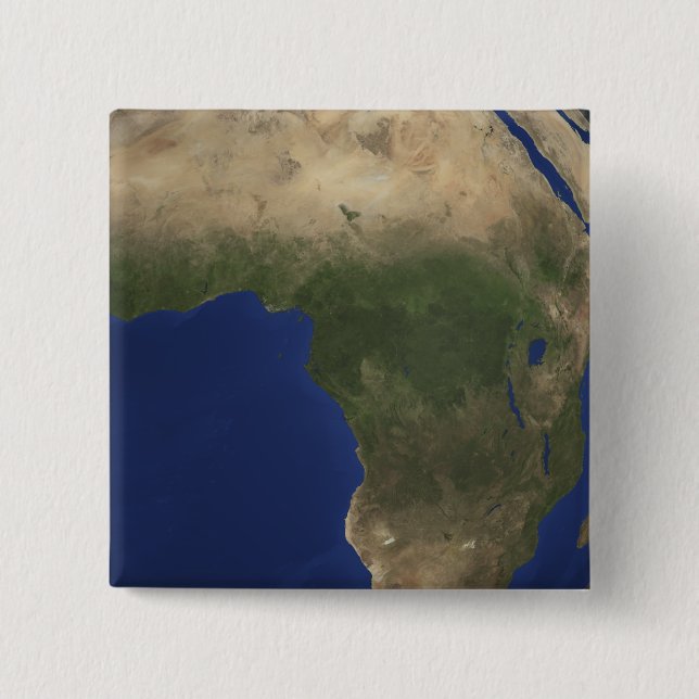 Earth showing landcover over Africa Button (Front)