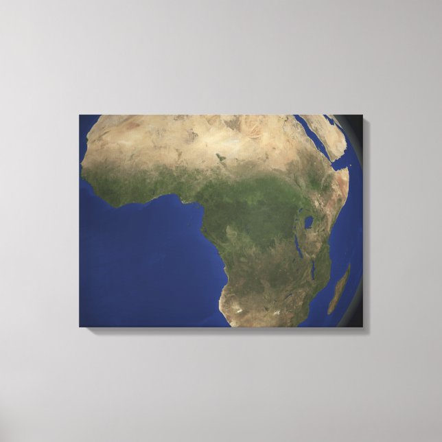 Earth showing landcover over Africa Canvas Print (Front)