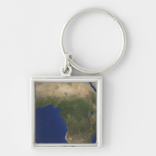 Earth showing landcover over Africa Keychain