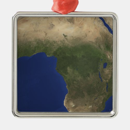Earth showing landcover over Africa Metal Ornament