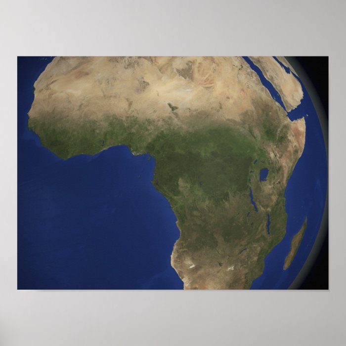 Earth showing landcover over Africa Print
