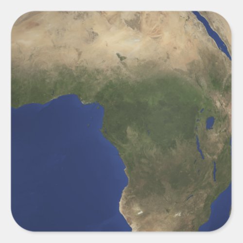 Earth showing landcover over Africa Square Sticker