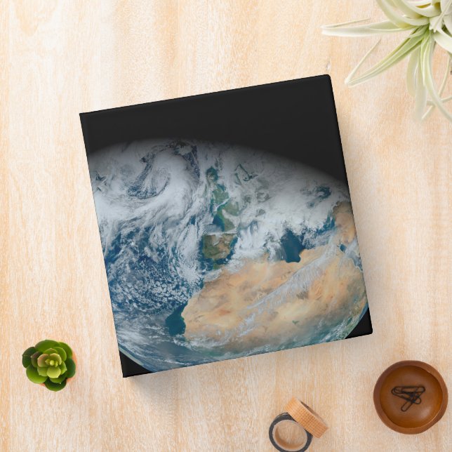 Earth Showing North Africa And Southwestern Europe 3 Ring Binder (In Situ)