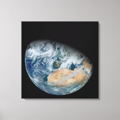 Earth Showing North Africa And Southwestern Europe Canvas Print