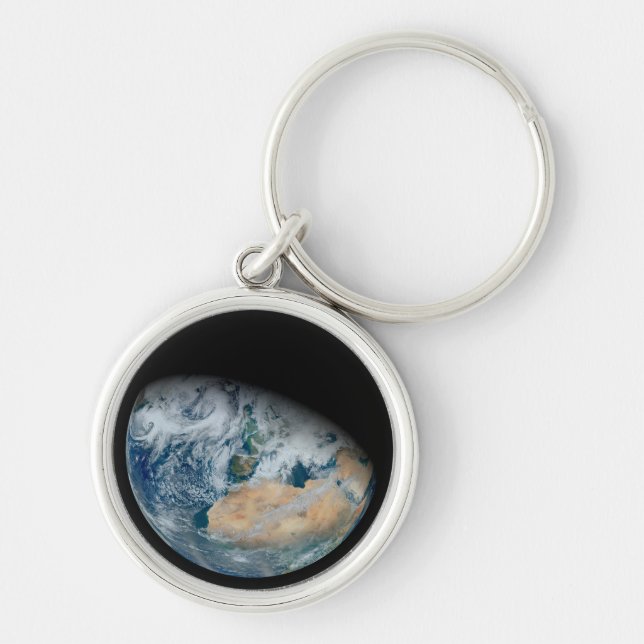 Earth Showing North Africa And Southwestern Europe Keychain (Front)