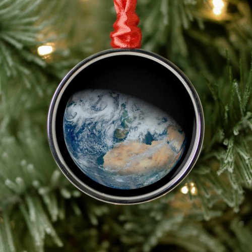 Earth Showing North Africa And Southwestern Europe Metal Ornament