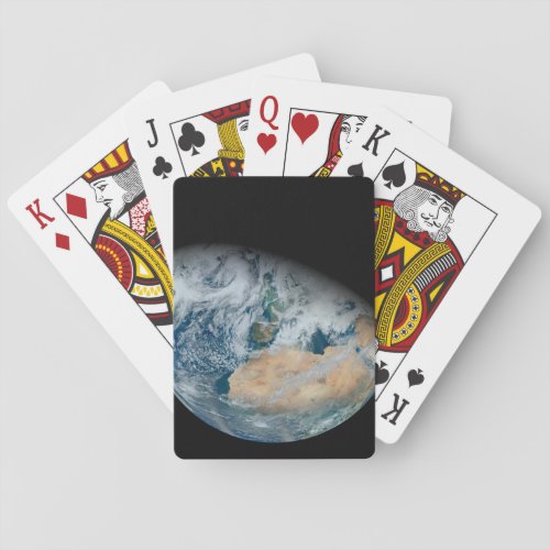Earth Showing North Africa And Southwestern Europe Playing Cards