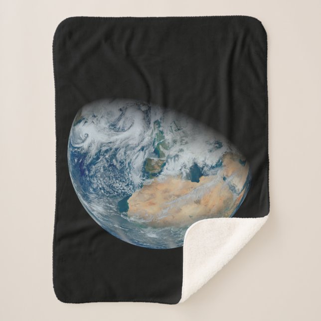 Earth Showing North Africa And Southwestern Europe Sherpa Blanket (Front)