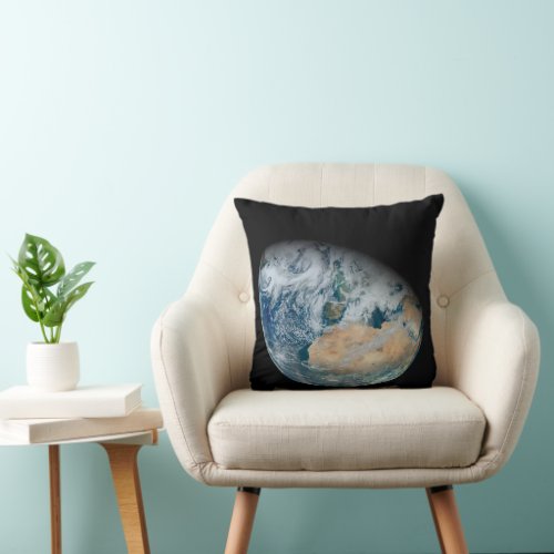 Earth Showing North Africa And Southwestern Europe Throw Pillow