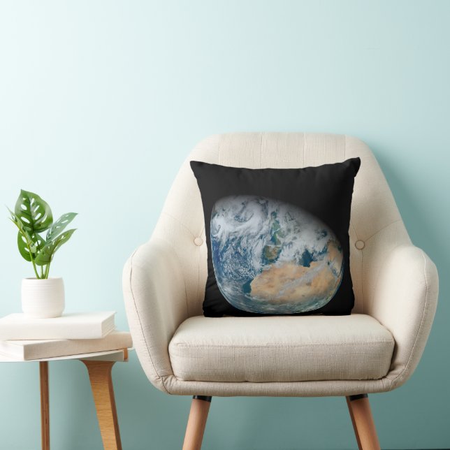 Earth Showing North Africa And Southwestern Europe Throw Pillow (Chair)