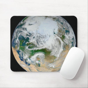 Earth Showing The Arctic, Europe And Asia. Mouse Pad