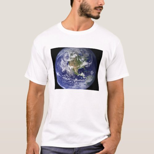 Earth showing the western hemisphere T_Shirt