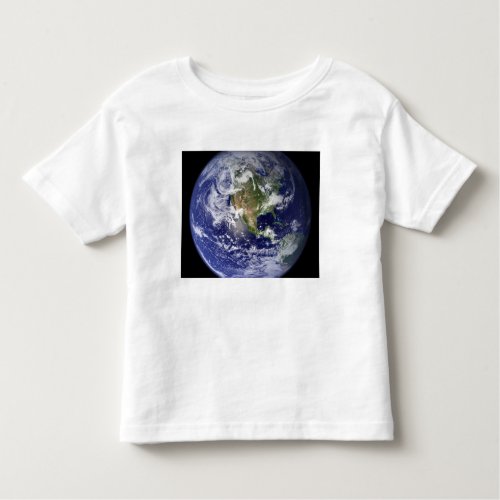 Earth showing the western hemisphere toddler t_shirt