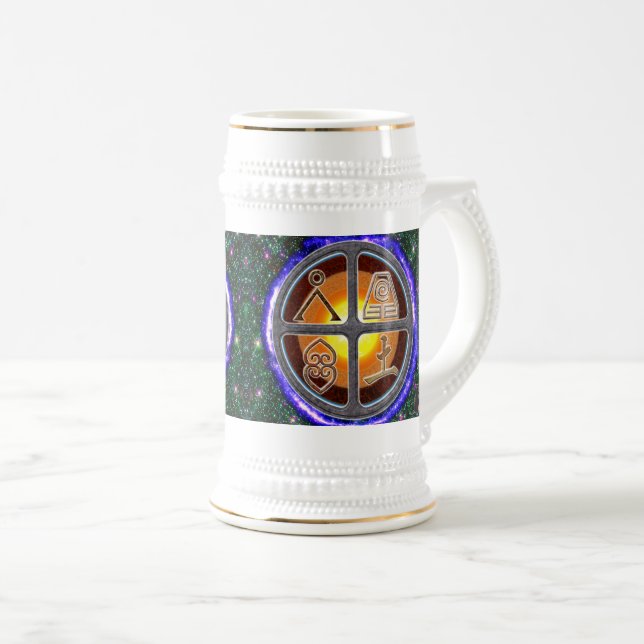 Earth Signs Beer Stein (Front Right)