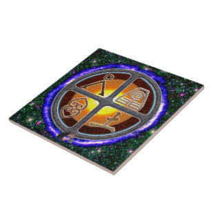 Earth Signs Ceramic Tile